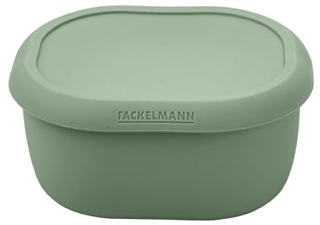 FACKELMANN Lunchbox 600 ml aus Silikon, Flexibel und robust spülmaschinengeeignet, Mealprep Box zur Aufbewahrung von Lebensmitteln