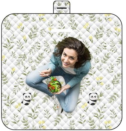 Graziosa coperta da picnic | Coperta da picnic portatile | Tappetino da gioco con motivo animale, 150 x 198 cm, impermeabile, lavabile, a prova di sabbia, per esterni, divano, campeggio, escursionismo