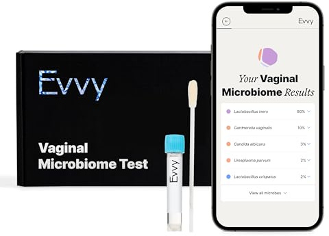 Evvy Vaginal Health Test | At-Home Microbiome Test for BV, Yeast Infection, Ureaplasma & More | Discreet Results in 7–10 Days | Clinician-Reviewed Report & Rx Options