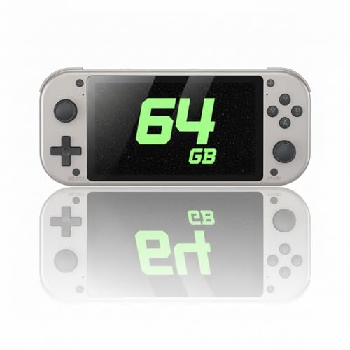 Retro Handheld Portable Video Game Console - 4.3 IPS Screen, Emuelec System, 64GB, 20,000+ Games, Classic Game System (64 GB)