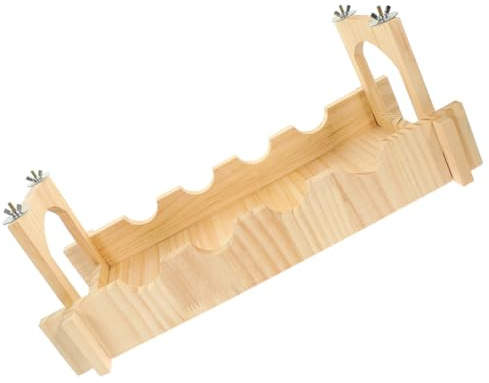 FONDOTIN Ponte Sospeso in Legno per Piccoli Animali con Nascondiglio Gioco e Riposo per Criceti Cincillà Porcellini Roditori Resistente e Sicuro per Gabbie