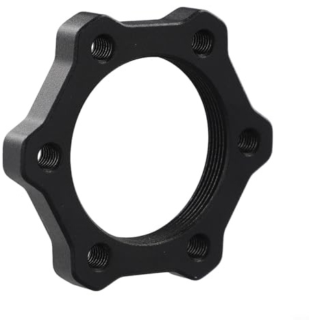 Jonikuper 44mm For Bike Hub Flange Adapter for Brake Disc, Aluminum Alloy Rotary Screw Thread Hub Compatible with 44mm Systems, Black/Red/Blue/Gold/Green(Black)