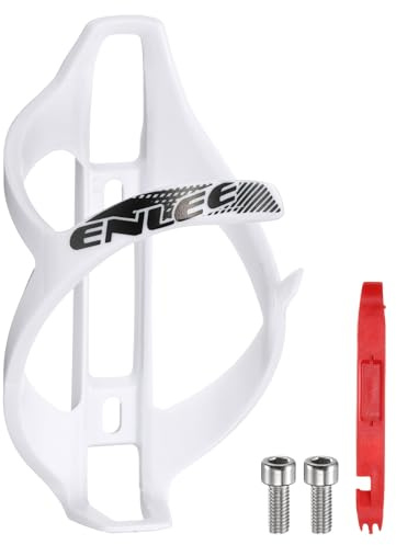 QUARKZMAN Fahrrad Flaschenhalter Leichtes Universelles Fahrrad Flaschenhalter Fahrrad Trinkflaschenhalter Mit Reifenheber Für MTB Mountain Road Gravel Weiß Rot