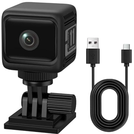 Mini telecamera WiFi da 5 g, visione notturna, conversazione bidirezionale e lunga durata della batteria, 4 x 4 cm, mini cam, telecamera Wi-Fi, con sensore di movimento e archiviazione cloud, per
