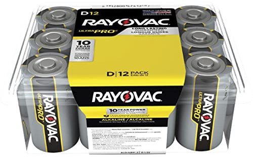 Rayovac Ultra Pro Alkaline D Batteries, 12 Pack