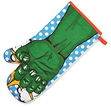 NPW Superhero Oven Glove Gant de Cuisine Tissu Vert