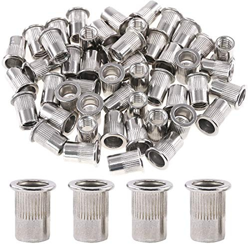 Glarks Juego de tuercas de remache roscado de cabeza plana M10 de acero inoxidable 304 M10 (M10)