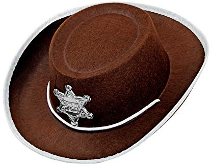 W WIDMANN MILANO Party Fashion - Cowboy Hut für Kinder, Sheriff Kostüm Accessoire, Western Look für Karneval