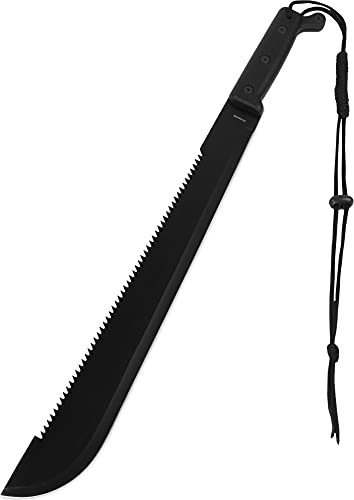 normani Bolo Machete Messer mit Sägerücken und Kunststoffscheide o. Nylonscheide Länge 59 cm, Klinge 45,5 cm Farbe Nylon