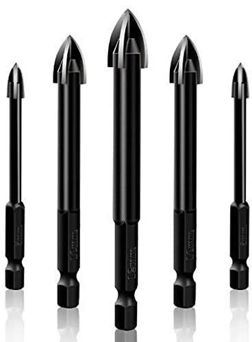 Set di punte per trapano triangolo in carburo di tungsteno, 10 mm, punte per trapano in muratura, per piastrelle, mattoni, vetro, plastica e legno