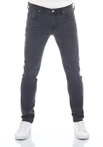 Lee Jeans Herren Stretch Slim Tapered Fit Luke Jeanshose Hose Denim Grey w34, Farbe: Dark Grey (LSS2PCQJ3), Größe: 34W / 34L