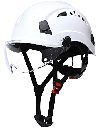 Hard Hats for Construction Safety Helmet with Visor 6-Point Adjustable Suspension ANSI Z89.1 Type I Class C Hardhats, Cascos De Construccion