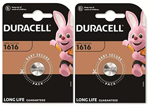 2 piles Duracell 1616 Lithium (2 ampoules de 1 batterie)