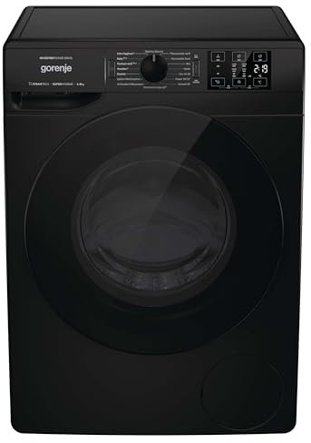 Gorenje WNFHEI 84 ADPSB Waschmaschine, 8kg, 1400 U/min, EEK A, Made in Europe,Inverter PowerDrive Motor, 16 Programme, Dampffunktion, AquaStop, Kindersicherung