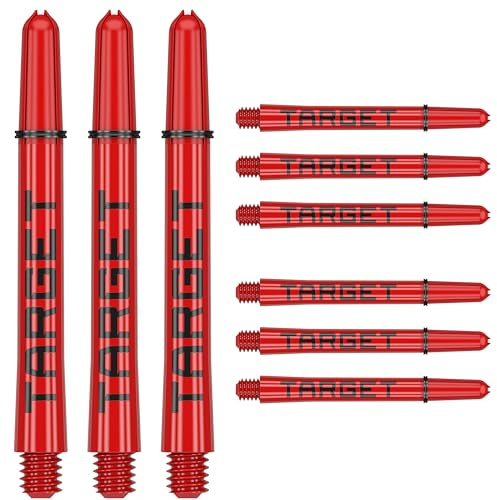 Target Darts Shaft – Target Pro Grip Tag Shaft (9er Pack) Multipack Shafts, Profi Dart Zubehör, Dart Shaft Set (7 Farbkombinationen) - In Längen Kurz/Intermediate/Medium