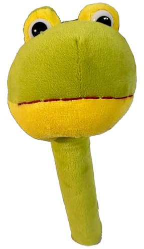 alles-meine.de GmbH Kuscheltier - lustiger Hammer - Frosch mit Sound - 27 cm - Plüschtier Kuscheltier - Baby Kleinkinder Kinder Schmusetier - Kuschelkissen ab Geburt Schnuffeltie..