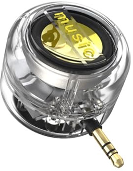 FYOBOT Mini Altavoz Portátil Caja de Sonido Universal de 3,5 mm Amplificador de Altavoz para Teléfono Móvil Altavoces Externos con Cable Transparente