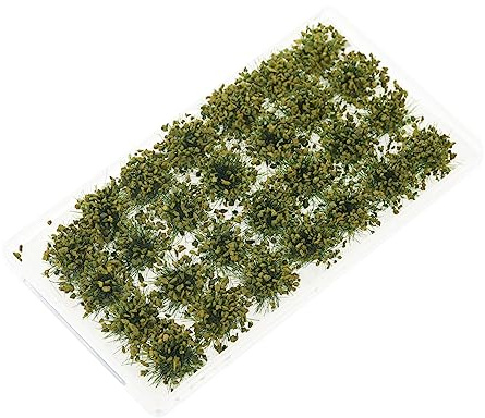 VILLFUL Arbustos Miniatura Realistas y Césped Decorativo, para Diseño De Escenas y Micropaisajes, Tamaño Mini Color Marrón Seco, para Manualidades y Modelismo De Trenes