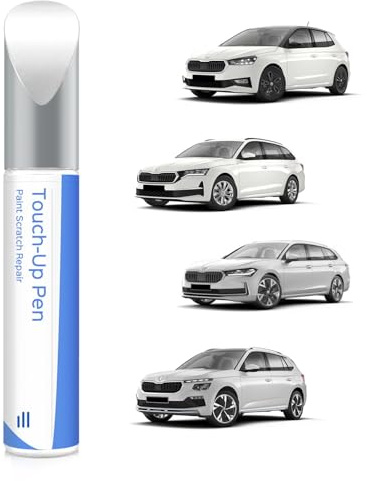 9P9P/ F9E Candy Weiss Lackstift Kompatibel mit Skoda Exakte Übereinstimmung für Chips und Kratzer