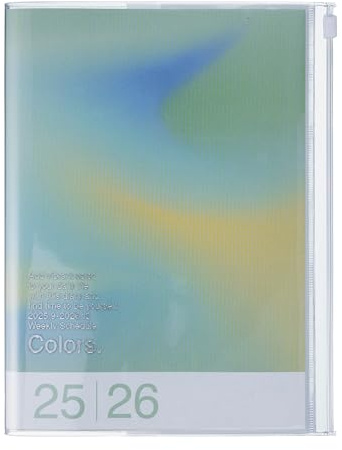 MARK'S 2025/26 Taschenkalender, A5 Gradient, Green: Von September 2025 bis Dezember 2026