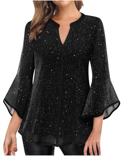 NSICBMNO Sparkly Shirts Party Sexy Plus Size Red and Black Sequin Dress Women Going Out Tops for Women UK Curve Black Sequin Top Hat Going Out Tops for UK Party Dress