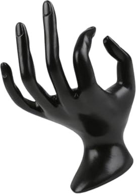 Wegiwuca Multifunktionaler Schmuckhalter mit Schaufensterpuppe und Hand, Kunstharzstruktur, Halskettenständer für Halsketten und Ohrringe