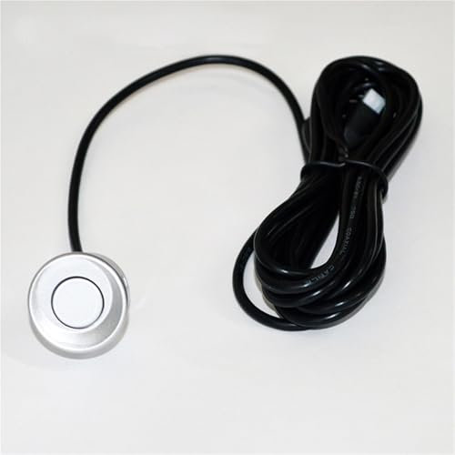 Sensor Marcha Atras Coche Sistemas De Sensor De Estacionamiento Con Luz LED Para Automóvil Con Pantalla Retroiluminación Kit Detector De Monitor De Respaldo De 4 Radares Sensores Aparcamiento(Plata)