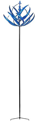 Furtryvl Molinillo de Viento de jardín, molinillos de Viento de Metal para Patio y jardín, Escultura de Molino de Viento Giratorio, Rotor Giratorio de Viento de Metal Grande, Escultura de Viento