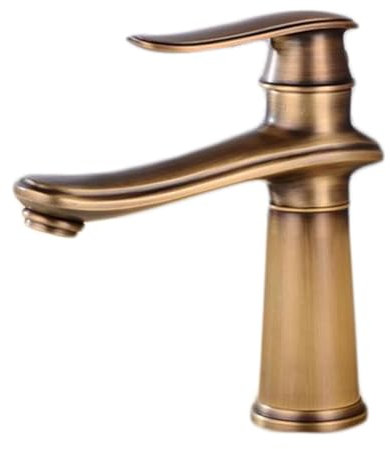XSDSM Retro Badarmatur Waschbecken Waschtischarmatur Einhebelmischer Waschbecken Heiß und Kalt für Unterbauwaschbecken Einloch,Bronze