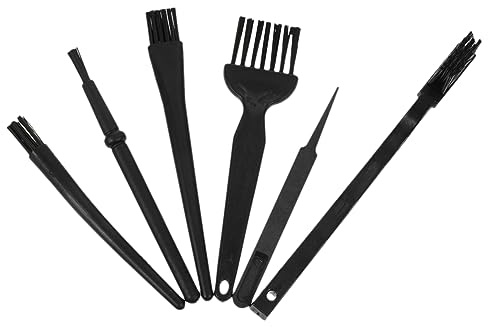 HOMOBABE Kit De Cepillos De Limpieza Antiestática Para Teclado Multiusos, Portátil, 6 Piezas, Accesorio Para Eliminación De Polvo Mecánico Oficina y Escuela, Color Negro