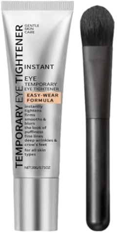 Perfect Eye Firming Cream, sofort straffende und straffende Augencreme mit Hyaluronsäure und Vitamin E, filterfreier Primer, reduziert Tränensäcke und Schwellungen (mit Pinsel), 20 ml