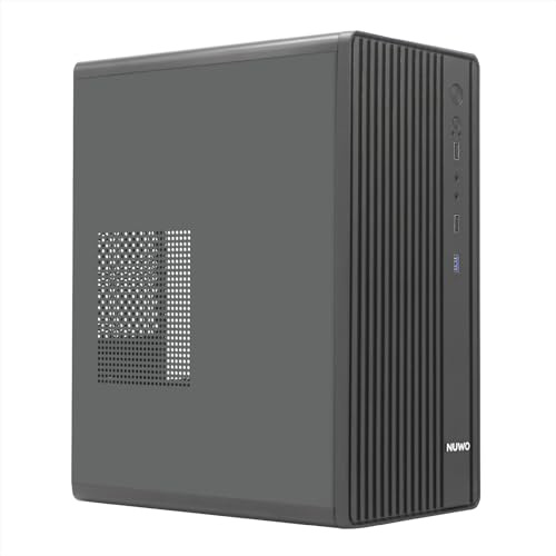 Nuwo Opal ZK450 | Case PC Compatto MicroATX | Alimentatore 500W | Case PC Desktop Office Mini Tower mATX | USB 3.0 | Nero