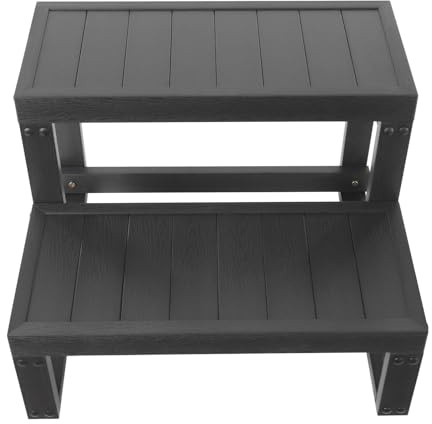 Whirlpool - Escalón para exteriores para bañera o piscina, para entrar fácilmente en la bañera y al aire libre, para personas mayores y familias, 60 x 54 x 42,3 cm