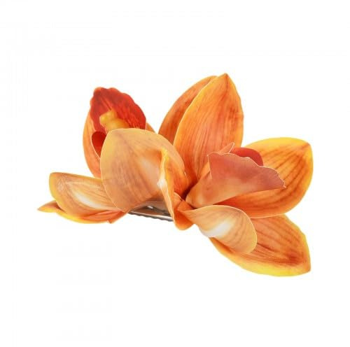 Pince à cheveux avec fleurs hawaïennes - Épingle à cheveux bohème avec orchidée papillon - Phalaenopsis - Pinces à cheveux artificielles - Pinces à cheveux avec fleurs hawaïennes