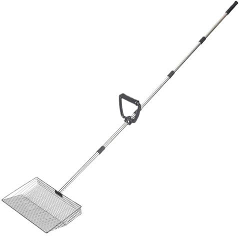 Pala de arena para gallinero, pala multifuncional para colador de arena, pala telescópica para jardín y uso al aire libre