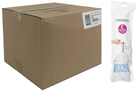 Brabantia - 245350 - 12 x Rouleau de Sacs Poubelle - 12 litre - 20 Sacs par Rouleau Code C