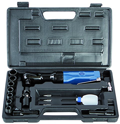 SCHEPPACH Visseuse pneumatique à cliquet 1/2 Accessoires, 7x 1/2 clés à douille, 1x 1/2 rallonge, joint de cardan, porte-embout, flacon d'huile, 3x embouts, consommation d'air Ø 7 L/min