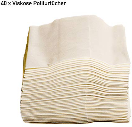 ZVG 80 Stück Viskose Politurtücher 38 x 34 cm Reinigungstücher weiß lösungsmittelbeständig saugstark Multitex Mehrwegtuch Vlies Textilcharakter Feinmechanik Elektro Fahrzeug Lackieren Bootsbau