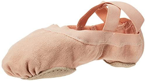 Bloch Dance Women's Synchrony Split Sole Stretch Canvas Ballet Slipper/Shoe, Pink, 6.5 Medium