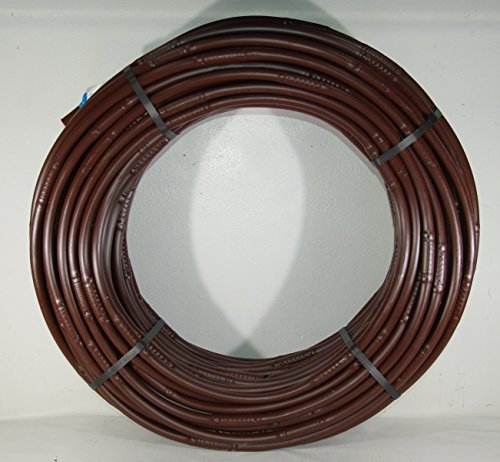 TUBO FORATO DA 16 MM PER IRRIGAZIONETANDEM (DOPPIO FORO) AUTOCOMPENSANTE DA 100 MT COMPLETO DI RACCORDO AL RUBINETTO COLORE MARRONE