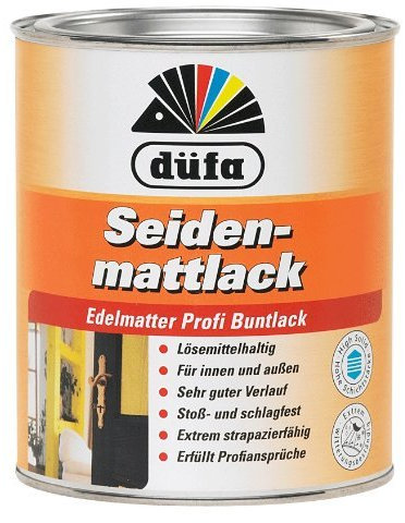 düfa Seidenmattlack RAL 7001 Silbergrau 750 ml grau matt │ Lack Buntlack für Innen & Außen