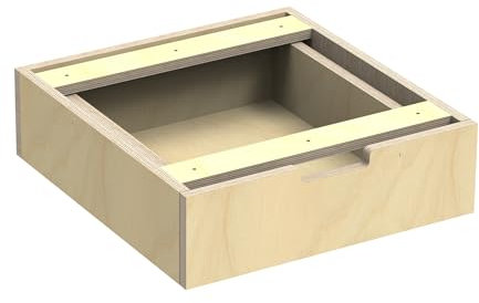 AUPROTEC Multiplex Birkenholz Schublade für Profi Design Werkbank 2000 x 750 x 850 mm Schubkasten mit 2 Teleskop-Schienen zum freien Nachrüsten und Ergänzen