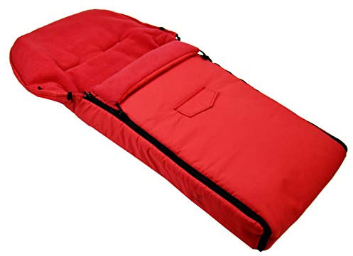 BAMBINIWELT Winterfußsack 108 cm – universaler Fleece-Fußsack für Kinderwagen, Jogger, Buggys & Schlitten – warm, wasserabweisend & waschbar – für 3- & 5-Punkt-Gurtsysteme (Rot)