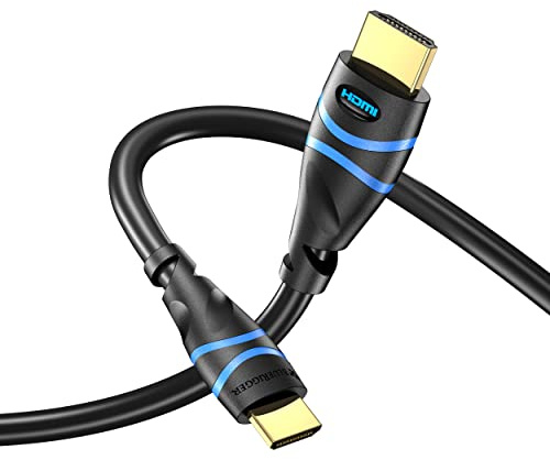 BlueRigger Mini HDMI to HDMI Cable (1M, 4K 60Hz HDR, High Speed, Ethernet, Audio Return) - Compatible with DSLR Camera, Camcorder, Graphics/Video Card, Raspberry Pi Zero W