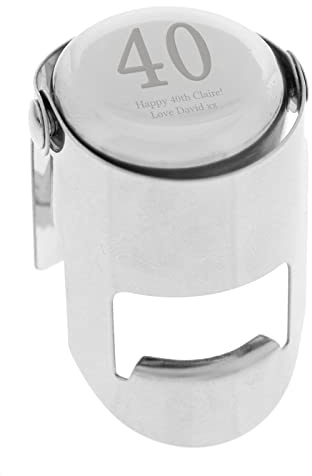 The Gift Experience Personalised 40th Birthday Wine Bottle Stopper