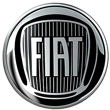 Fiat Adesivo 3D Ufficiale Logo Black, Diam. 58 mm