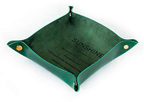 Vassoio in pelle organizer da comodino vassoio portaoggetti per gioielli, portachiavi, portamonete Lyndee