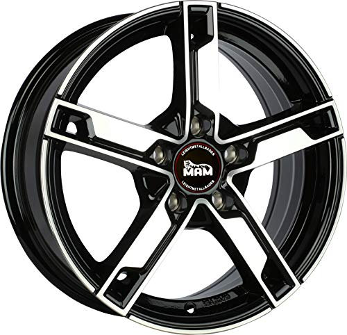 MAM W4 7JX17 5/112 ET48 66.6 Jantes en aluminium poli avant Noir