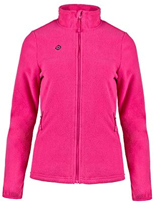 Izas PADRU W Chaqueta de Forro Polar Deportivo para Mujer. Tejido Perchado, Cuello Alto y Bolsillos con Cremallera. Manga Sentada