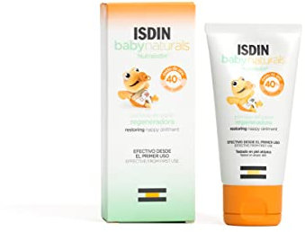 ISDIN Baby Naturals Pomada del Pañal Regeneradora, Protege y Regenera la Piel Sensibilizada, con 40% Zinc, 50 ml
